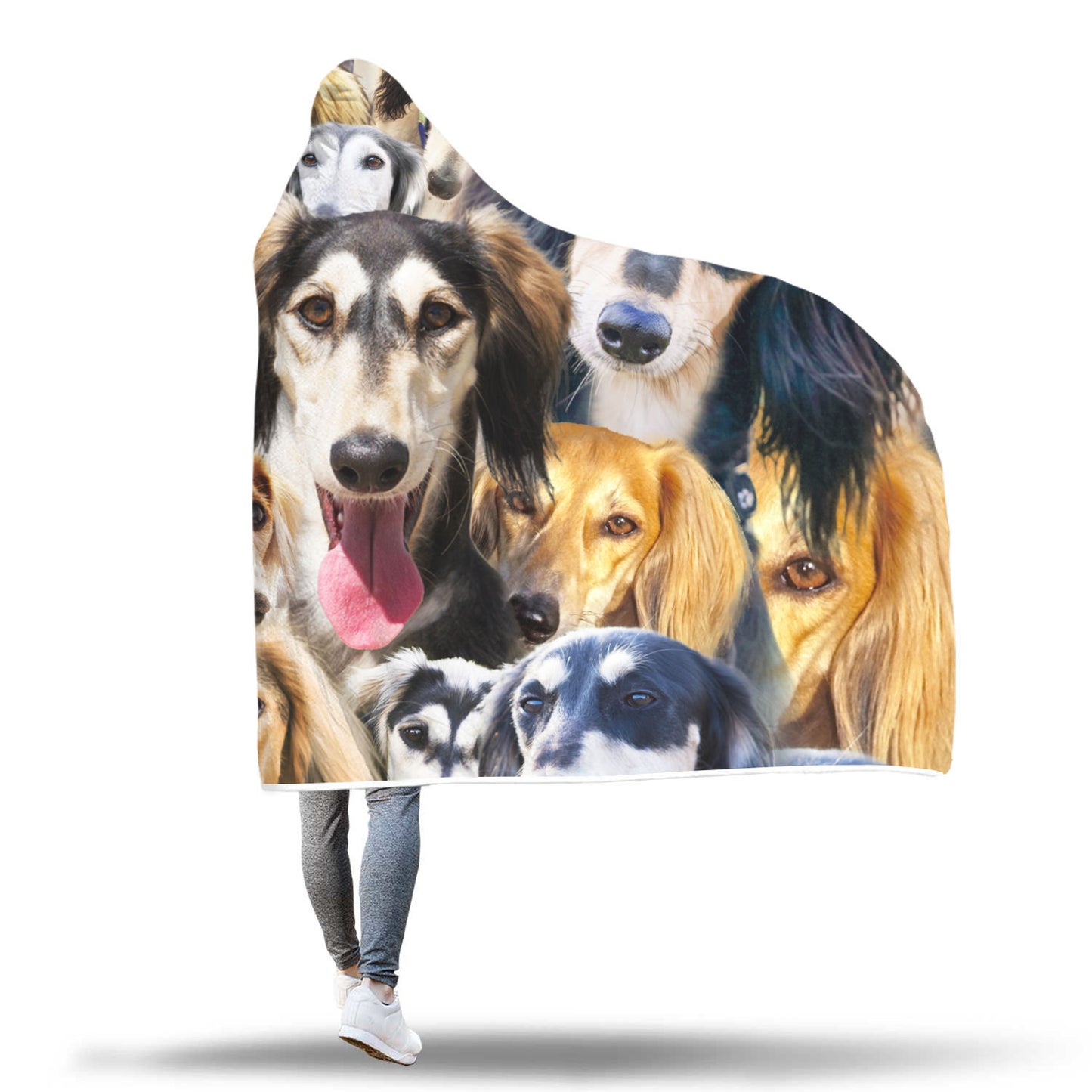 Saluki Hooded Blanket