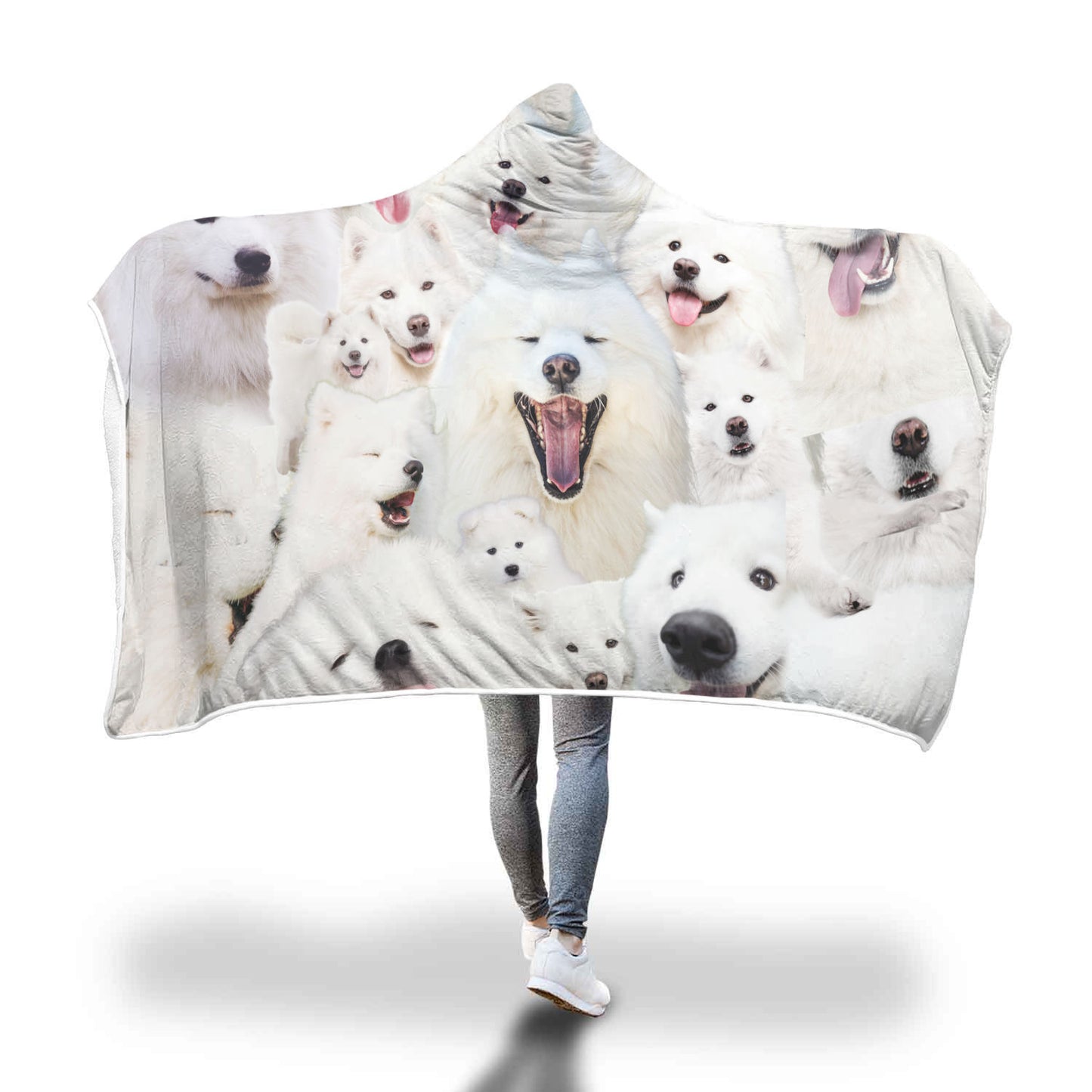 Samoyed Hooded Blanket