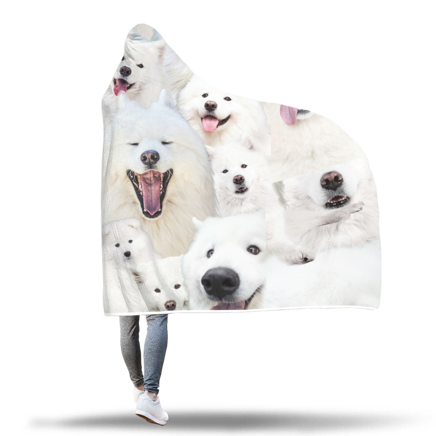 Samoyed Hooded Blanket