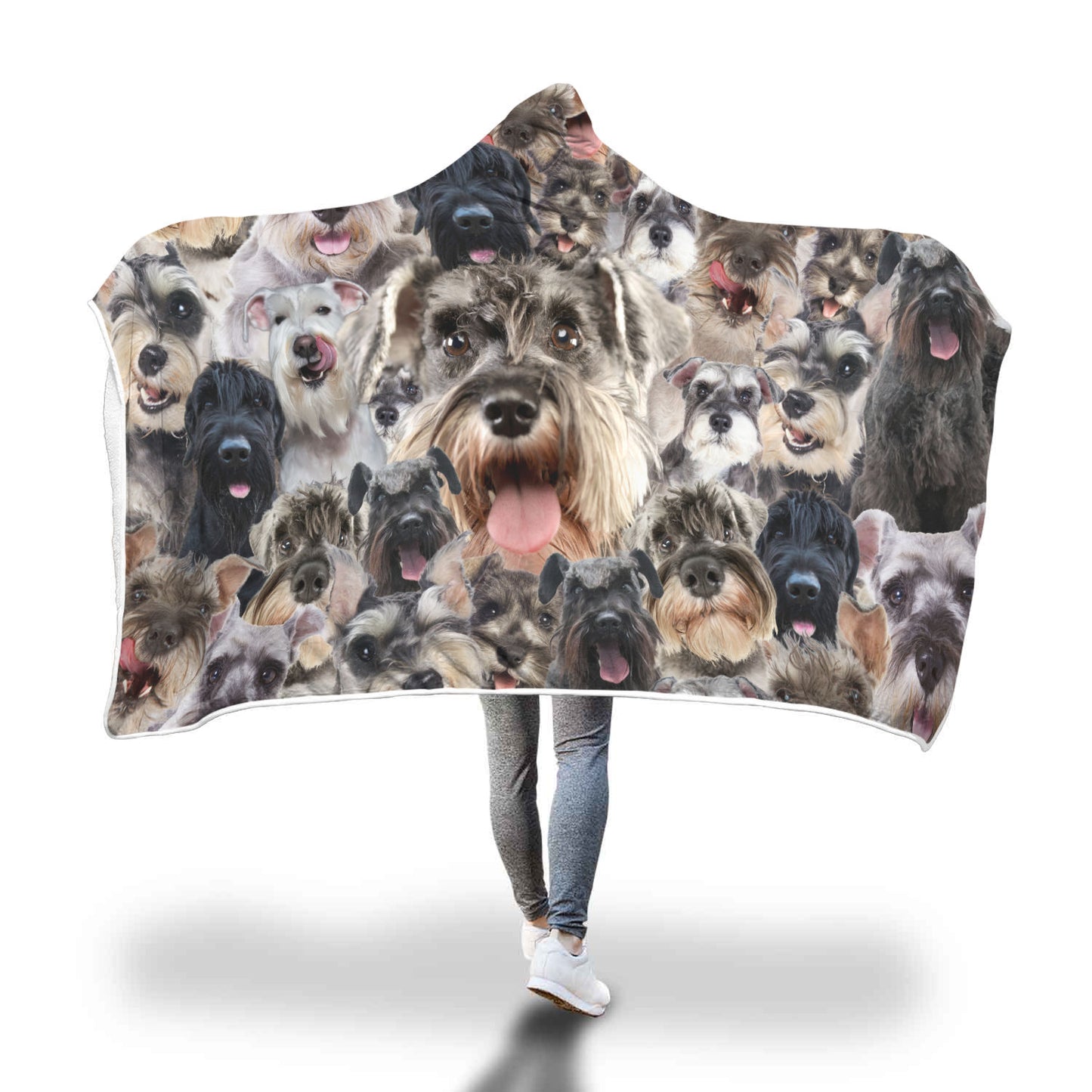 Schnauzer Hooded Blanket