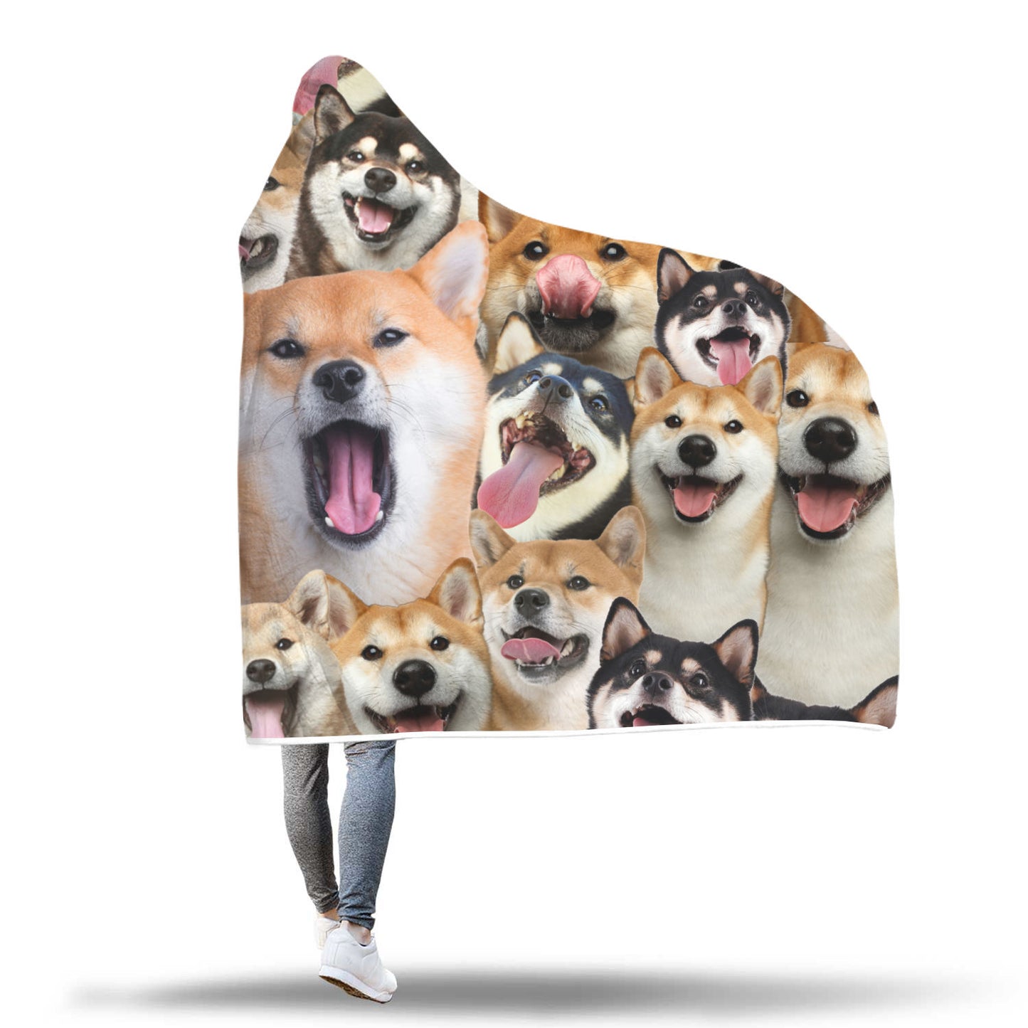 Shiba Inu Hooded Blanket