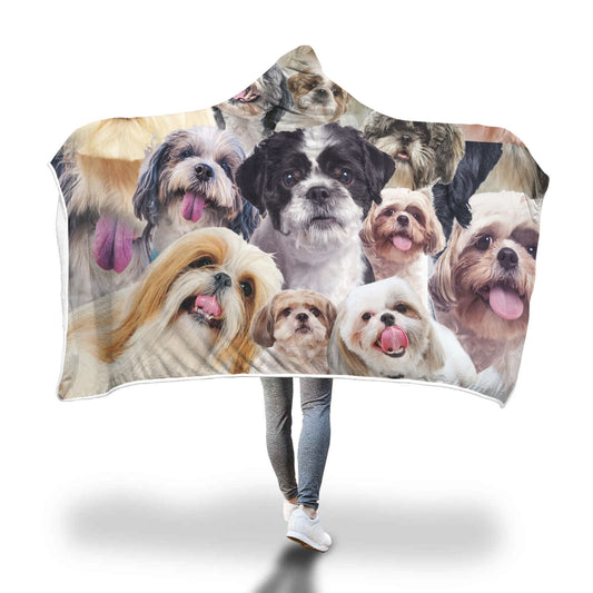 Shih Tzu Hooded Blanket