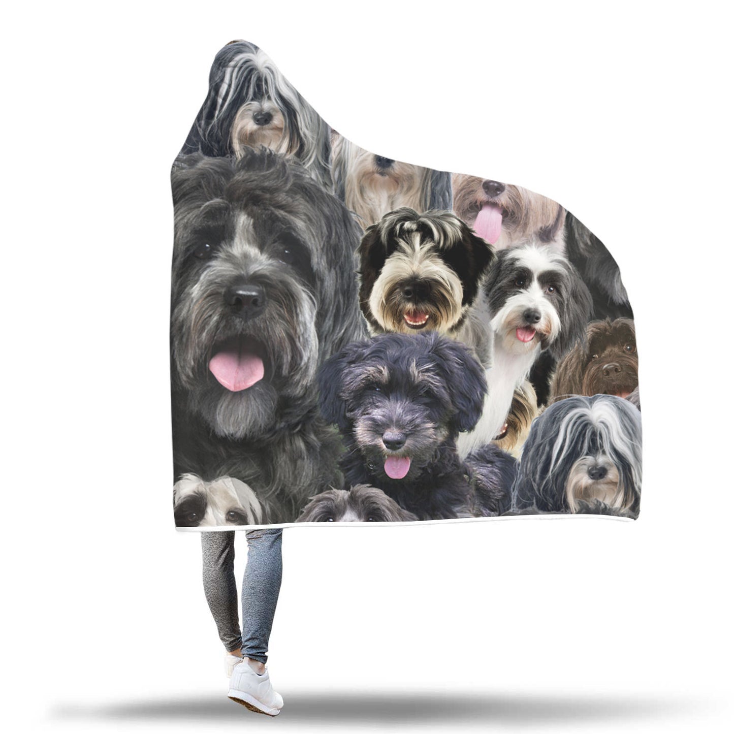 Tibetan Terrier Hooded Blanket