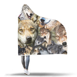 Wolf Hooded Blanket