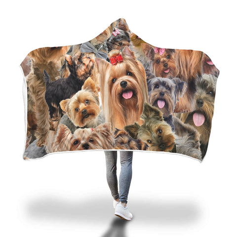 Yorkshire Terrier Hooded Blanket