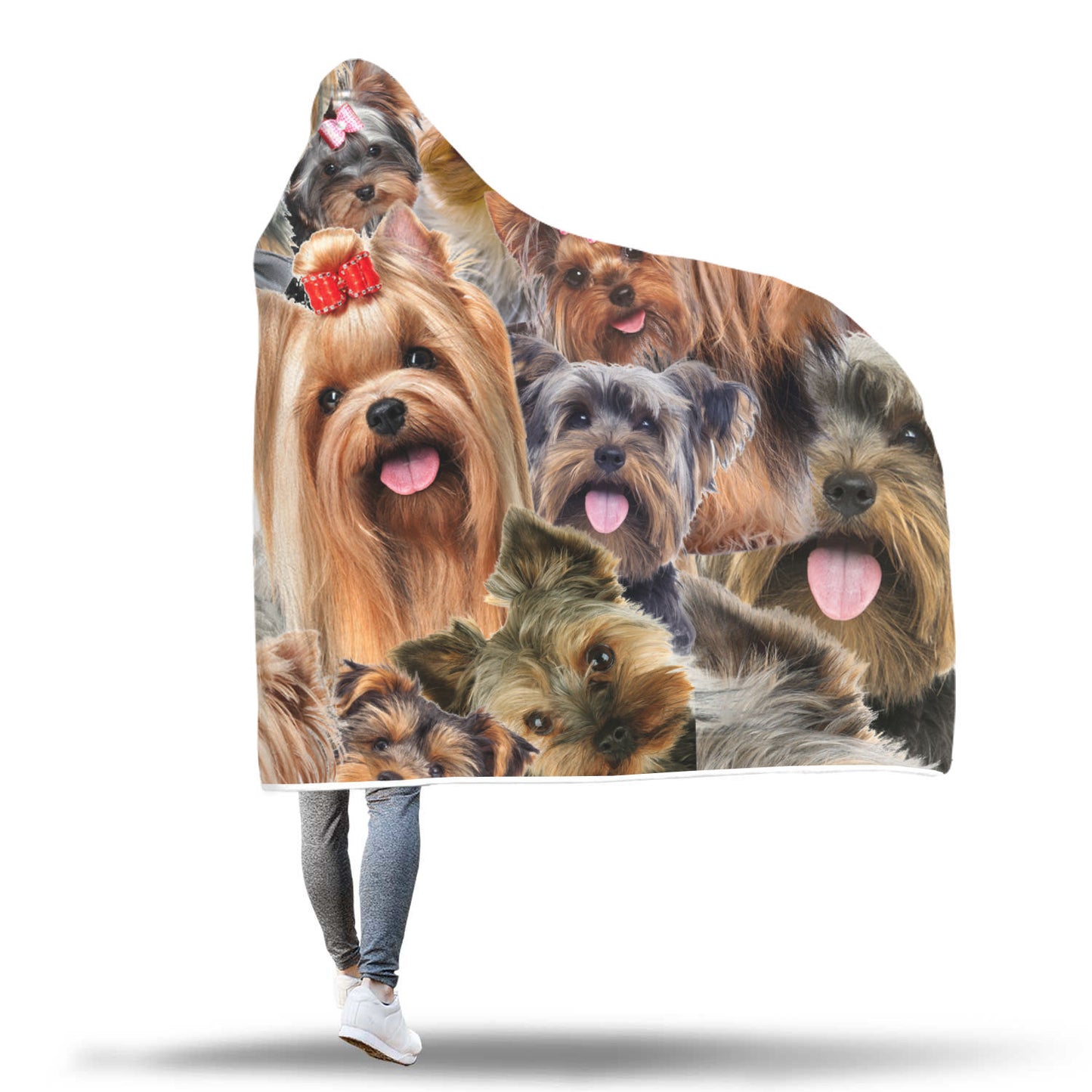 Yorkshire Terrier Hooded Blanket