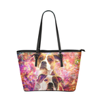 American Bulldog Leather Tote Bag