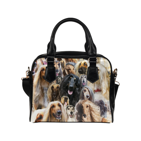 Afghan Hound Face Shoulder Handbag