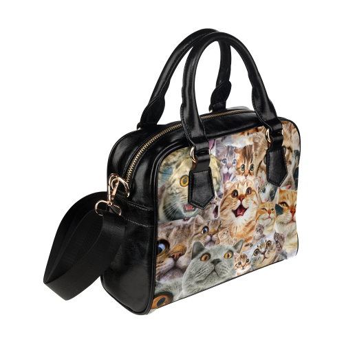 Cats Face Shoulder Handbag