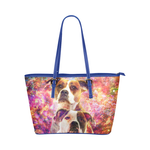 American Bulldog Leather Tote Bag