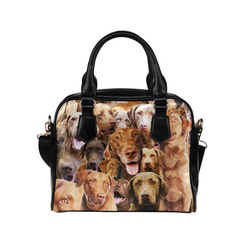 Chesapeake Bay Retriever Face Shoulder Handbag