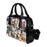 American Bulldog Face Shoulder Handbag