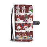 Bichon Frise Snow Christmas Wallet Case