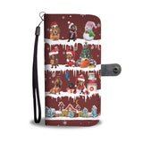 Dachshund Snow Christmas Wallet Case