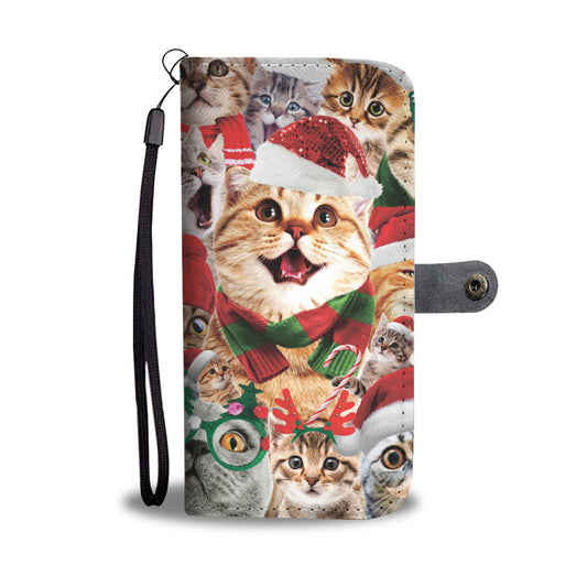 Christmas Cat Wallet Case