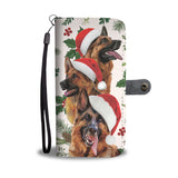 German Shepherd Santa Hat Christmas Wallet Case