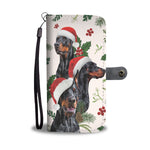 Doberman Pinscher Santa Hat Christmas Wallet Case