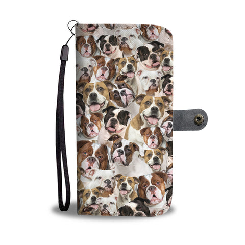 American Bulldog Full Face Wallet Case