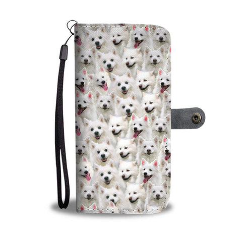 American Eskimo Dog Full Face Wallet Case