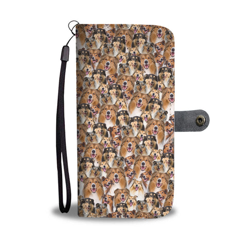 Rough Collie Full Face Wallet Case