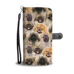 Pekingese Full Face Wallet Case