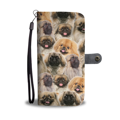 Pekingese Full Face Wallet Case