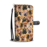 Shar Pei Full Face Wallet Case