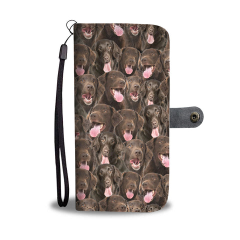 Flat Coated Retriever Full Face Wallet Case