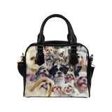 Shih Tzu Face Shoulder Handbag