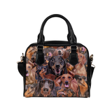 Dachshund Face Shoulder Handbag