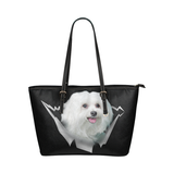 Maltese Leather Tote Bag