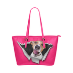 Jack Russell Terrier Leather Tote Bag