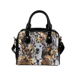 Greyhound Face Shoulder Handbag