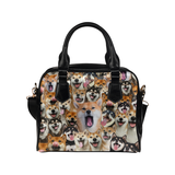 Shiba Inu Face Shoulder Handbag