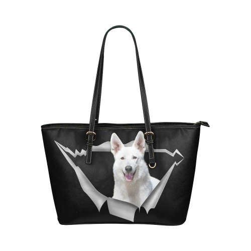 Berger Blanc Suisse Leather Tote Bag