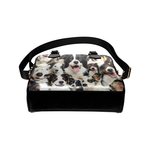 Border Collie Face Shoulder Handbag