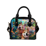 Shiba Inu Yin Yang Shoulder Handbag