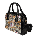 Shiba Inu Face Shoulder Handbag