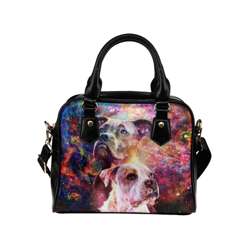 American Pit Bull Terrier Yin Yang Shoulder Handbag