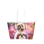 Shih Tzu Leather Tote Bag