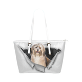 Havanese Leather Tote Bag