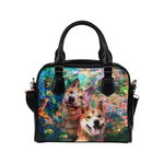 Shiba Inu Yin Yang Shoulder Handbag