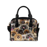 Pekingese Face Shoulder Handbag