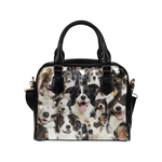 Border Collie Face Shoulder Handbag