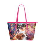 Jack Russell Terrier Leather Tote Bag