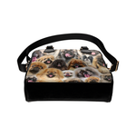 Pekingese Face Shoulder Handbag