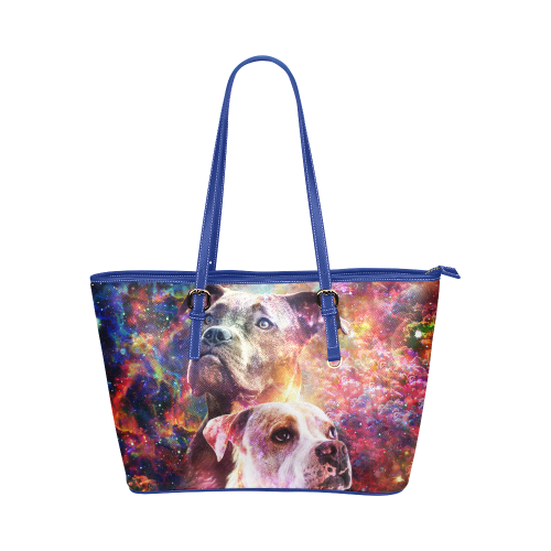 American Pit Bull Terrier Leather Tote Bag