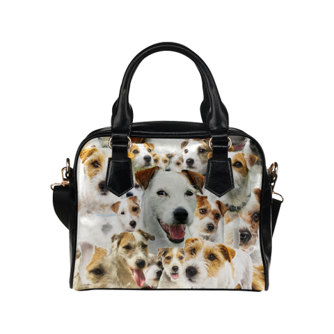 Parson Russell Terrier Face Shoulder Handbag