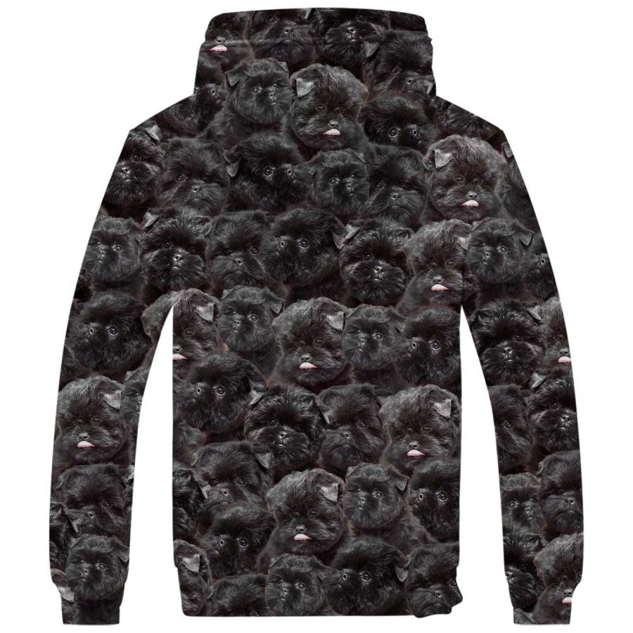 Affenpinscher Full Face Fleece Hoodie