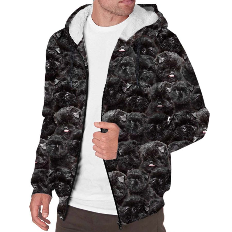 Affenpinscher Full Face Fleece Hoodie